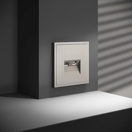 Розетка телевизионная встраиваемая TV+RJ45 кат. 6 Voltum S70 (кашемир) VLS060703 Розетка телевизионная встраиваемая TV+RJ45 кат. 6 Voltum S70 (кашемир) VLS060703