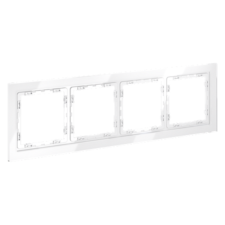 Рамка стеклянная VOLTUM S70 на 4 поста, (белый, стекло) VLS110401 Рамка стеклянная VOLTUM S70 на 4 поста, (белый, стекло) VLS110401