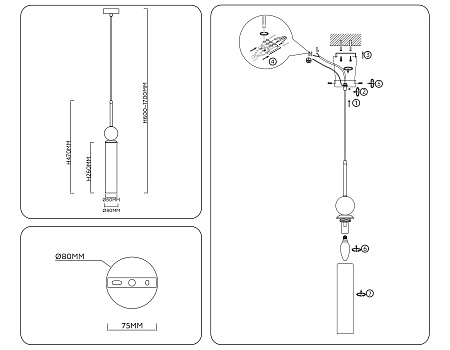 Светильник подвесной High light LH53256
