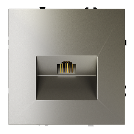 Розетка компьютерная встраиваемая VOLTUM S70 RJ45 кат.6, (шелк) VLS060104