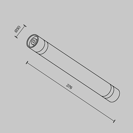 Соединитель для трековой системы 276мм Maytoni Shelf CA011-L300-B