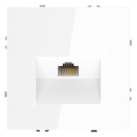 Розетка компьютерная встраиваемая VOLTUM S70 RJ45 кат.6, (белый глянцевый) VLS060101 Розетка компьютерная встраиваемая VOLTUM S70 RJ45 кат.6, (белый глянцевый) VLS060101