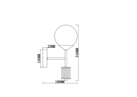 Бра Freya Bolas FR5185WL-01BS