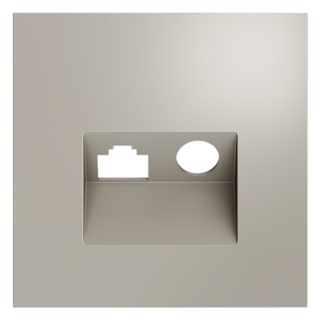 Накладка для розетки TV+RJ45 кат. 6 Voltum S70 (кашемир) VLS002703 Накладка для розетки TV+RJ45 кат. 6 Voltum S70 (кашемир) VLS002703
