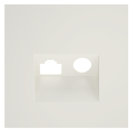 Накладка для розетки TV+RJ45 кат. 6 Voltum S70 (хлопок) VLS002713