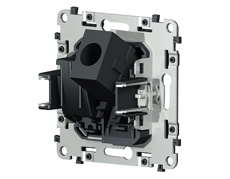 Механизм розетки компьютерной + TV оконечной RJ-45 (8P8C) CAT6 1000 Base-T/50-870 MHz 1dB с автоматической защитной шторкой VM VM195