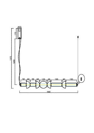 Светильник подвесной светодиодный Maytoni Cosmo MOD210PL-L39BS3K