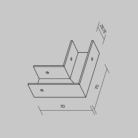 Коннектор угловой для профиля Maytoni Elasity IP O-TR001-AC90-W