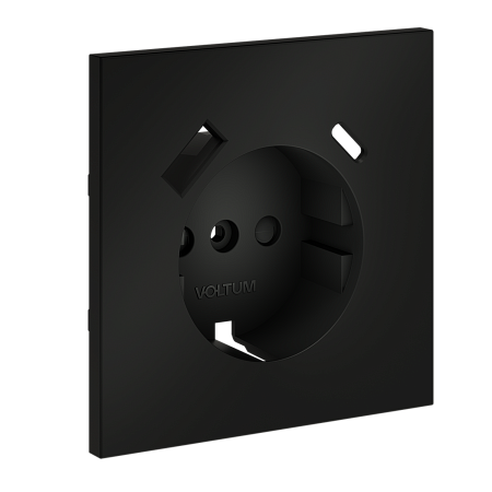Накладка для розетки с заземлением и защитными шторками, с USB A+C Voltum S70 (черный матовый) VLS001008 Накладка для розетки с заземлением и защитными шторками, с USB A+C Voltum S70 (черный матовый) VLS001008