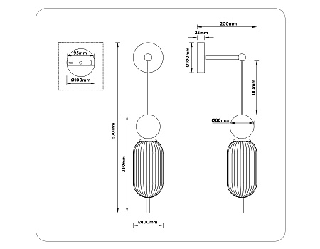 Бра Ambrella light HIGH LIGHT LH53108