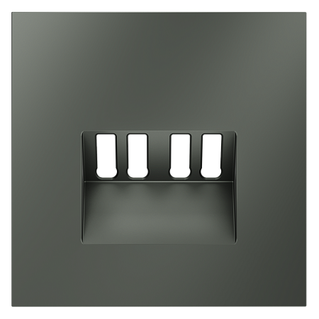 Накладка для розетки акустической 4-местной Voltum S70 (титан) VLS001506