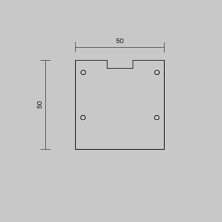 Комплект заглушек (для профиля 50×50) 2 шт., Maytoni ALM-5050T-B-EC 642047