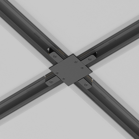 Коннектор Х-образный для однофазного шинопровода Maytoni Unity TRA002CX-11B