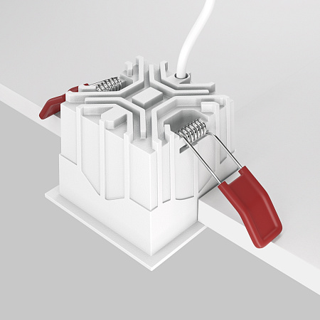 Модульный встраиваемый светодиодный светильник диммируемый Maytoni Alfa LED DL043-01-10W3K-D-SQ-W