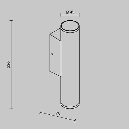 Уличный настенный светодиодный светильник Maytoni Tube O508WL-L6B3K Уличный настенный светодиодный светильник Maytoni Tube O508WL-L6B3K