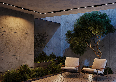 Уличный трековый мангитный светодиодный светильник Maytoni Exility IP Points O-TR02-2-S-12WB3K