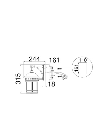 Уличный настенный светильник Maytoni Salamanca O031WL-01BR