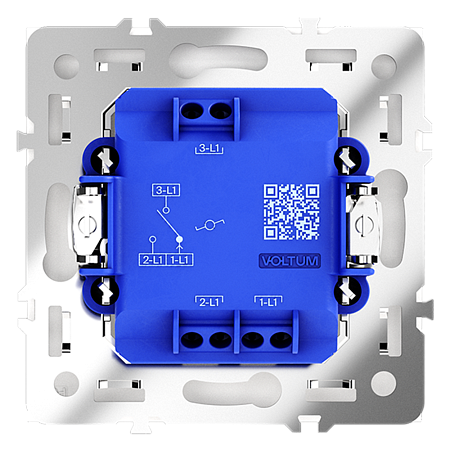 Проходной переключатель встраиваемый VOLTUM S70 одноклавишный (белый матовый) VLS010302 Проходной переключатель встраиваемый VOLTUM S70 одноклавишный (белый матовый) VLS010302