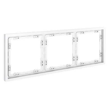 Рамка пластиковая VOLTUM S70 на 3 поста, (белый матовый) VLS100302