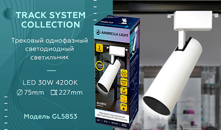 Трековый светодиодный светильник Track System GL5853