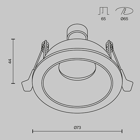 Светильник встраиваемый Maytoni Share DL126-GU10-WMG