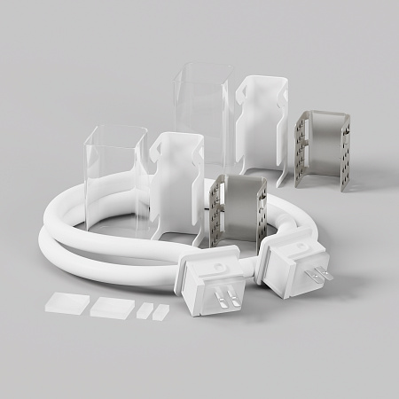 Двусторонний коннектор питания с проводом (30 см) для гибкого неона 17x12 мм Maytoni Изгиб поперек оптической оси 432013