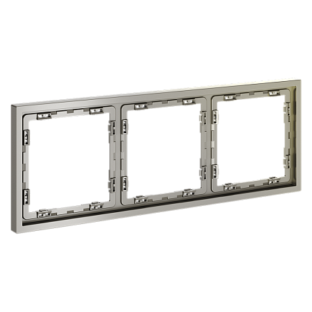 Рамка пластиковая VOLTUM S70 на 3 поста, (шелк) VLS100304