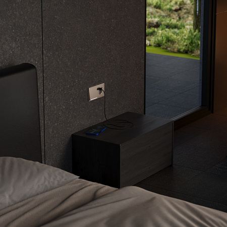 Клавиша для выключателя/переключателя одноклавишного с подсветкой Voltum S70 METAL (платина) VLSM000210