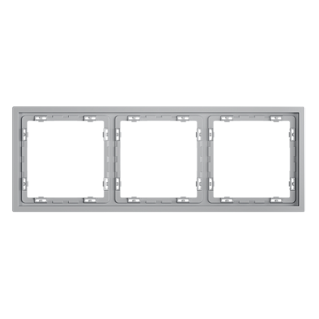 Рамка пластиковая на 3 поста Voltum S70 (серый) VLS100316