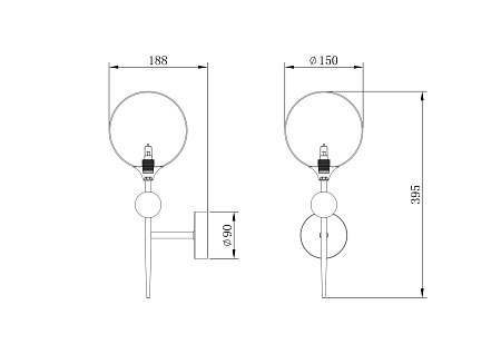 Бра Freya Maddison FR5115WL-01BZ Бра Freya Maddison FR5115WL-01BZ