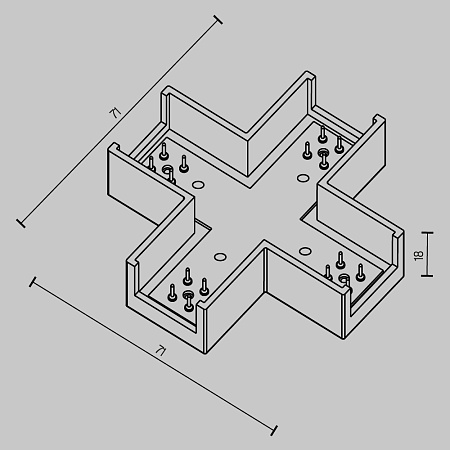 Коннектор питания X-образный Maytoni Elasity TRA160CX-11B