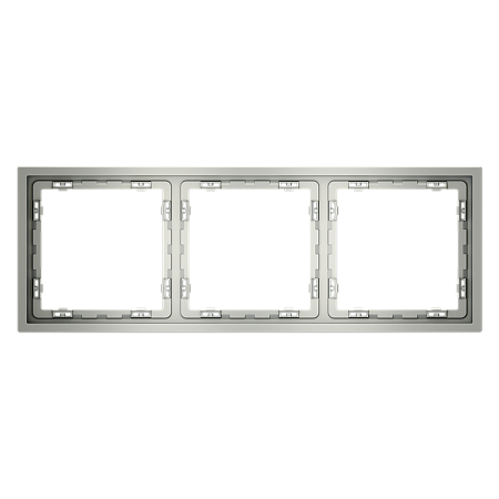 Рамка пластиковая VOLTUM S70 на 3 поста, (сталь) VLS100305