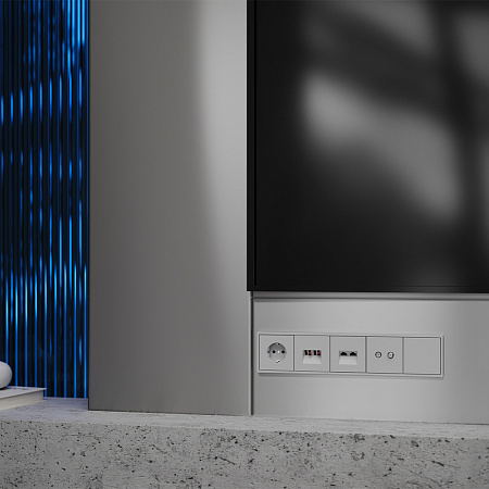 Накладка для розетки акустической 4-местной Voltum S70 (серый) VLS001516 Накладка для розетки акустической 4-местной Voltum S70 (серый) VLS001516