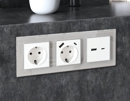 Рамка 2-постовая Ambrella Volt ALFA Platos AF330402