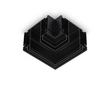 Коннектор угловой для шинопровода в натяжной потолок GL1046 Коннектор угловой для шинопровода в натяжной потолок GL1046