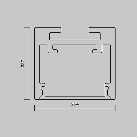 Алюминиевый профиль накладной-подвесной Maytoni ALM-2522-B-2M 633013