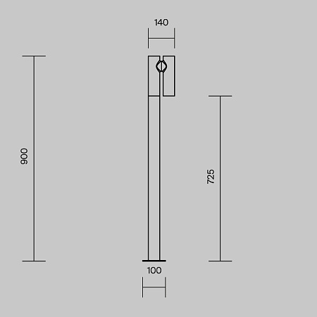 Уличный ландшафтный светодиодный светильник Maytoni Torq O494FL-L10B3K