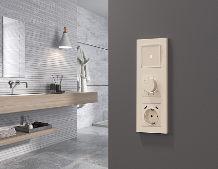 Комплект механизма терморегулятора с датчиком для теплого пола с подсветкой 16A-250V Ambrella Volt Alfa MA325710 Комплект механизма терморегулятора с датчиком для теплого пола с подсветкой 16A-250V Ambrella Volt Alfa MA325710