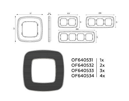 Рамка 1-постовая Ambrella Volt OMEGA Coint OF640531