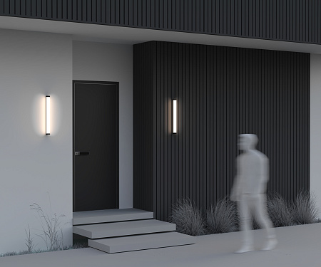 Уличный настенный светодиодный светильник Maytoni Rounge O482WL-L16B3K