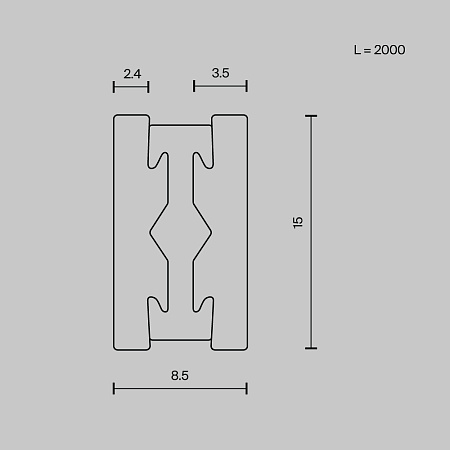 Шинопровод магнитный 2м Maytoni Flarity TRX154-112BS