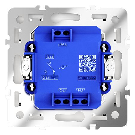 Проходной переключатель встраиваемый VOLTUM S70 одноклавишный (кашемир) VLS010303