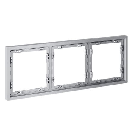 Рамка пластиковая на 3 поста Voltum S70 (серый) VLS100316