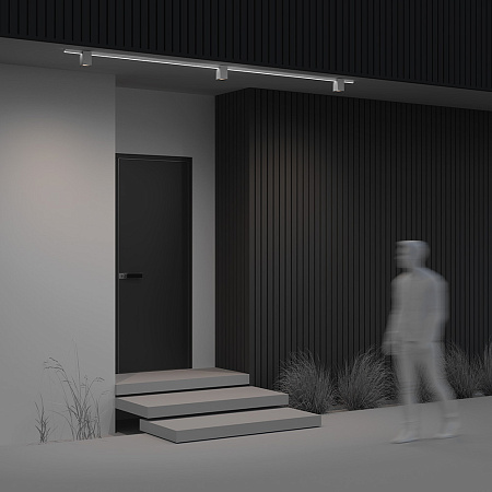 Трековый однофазный уличный светодиодный светильник Maytoni Elasity IP Alfa O-TR01-3-S-16WW3K Трековый однофазный уличный светодиодный светильник Maytoni Elasity IP Alfa O-TR01-3-S-16WW3K