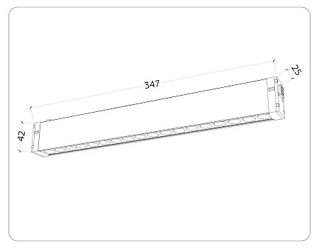 Трековый магнитный диммируемый светодиодный светильник Ambrella light Magnetic 220V GL1312