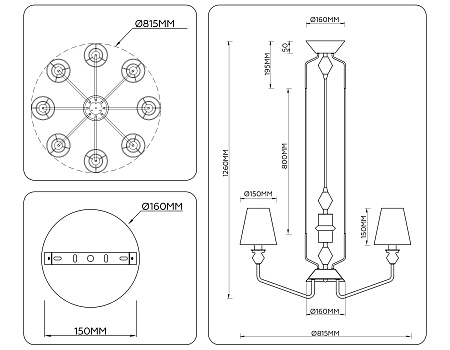 Люстра подвесная High light LH75403 Люстра подвесная High light LH75403