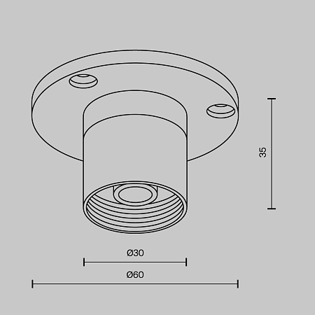 Основание для накладного монтажа системы с внутренней резьбой без ввода питания Maytoni Shelf CA023BI-B Основание для накладного монтажа системы с внутренней резьбой без ввода питания Maytoni Shelf CA023BI-B