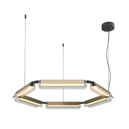 Люстра подвесная светодиодная Maytoni Flat MOD296PL-L60BS3K Люстра подвесная светодиодная Maytoni Flat MOD296PL-L60BS3K