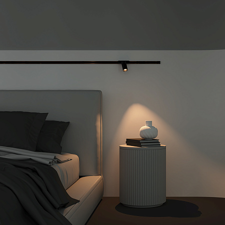 Трековый однофазный магнитный светодиодный светильник Maytoni Radity Focus LED TR103-1-12W3K-M-B