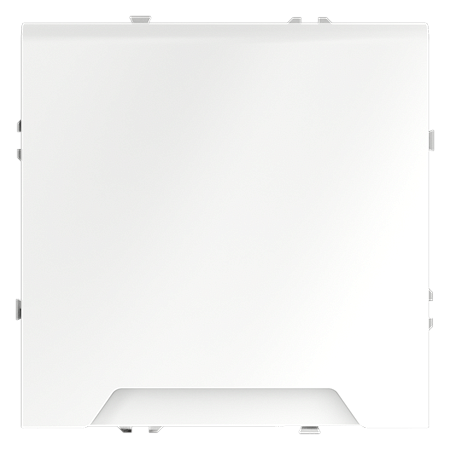 Розетка встраиваемая VOLTUM S70 с заземлением, защитными шторками и крышкой (белый матовый) VLS040302